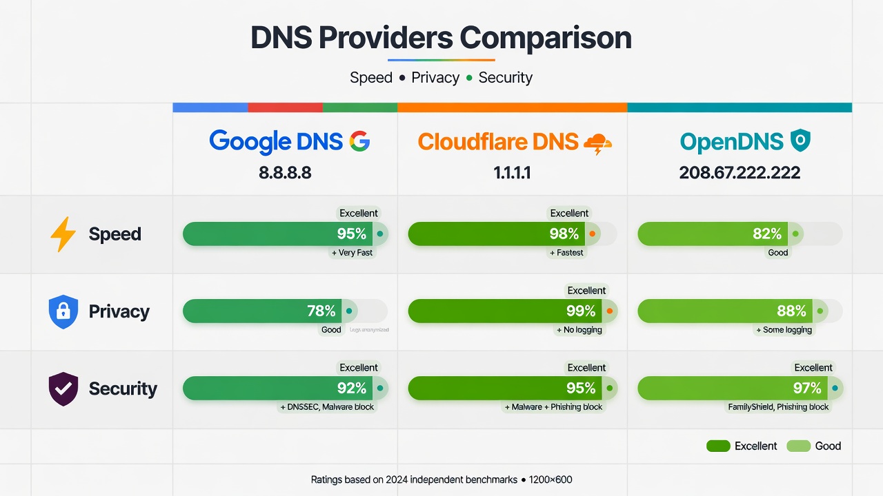 Best Free Public DNS Servers