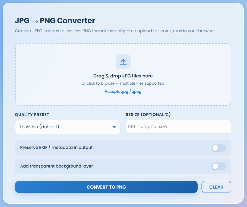 Convert JPG to PNG