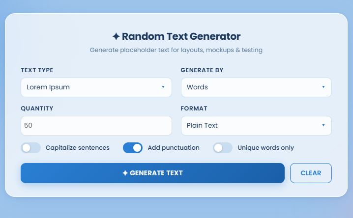 Free Online Random Text Generator