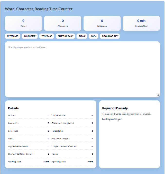 Word Counter Tool