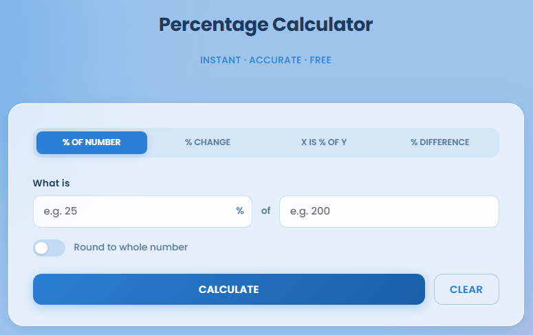 percentage calculator
