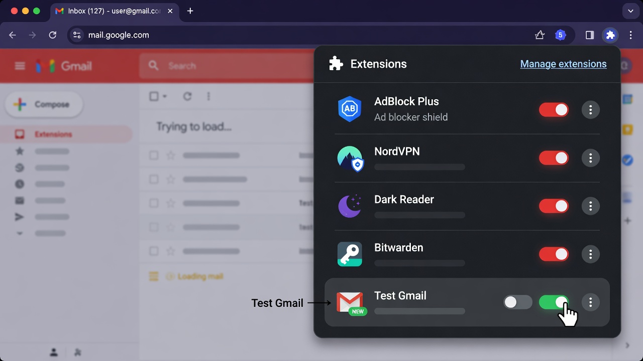Disable Extensions