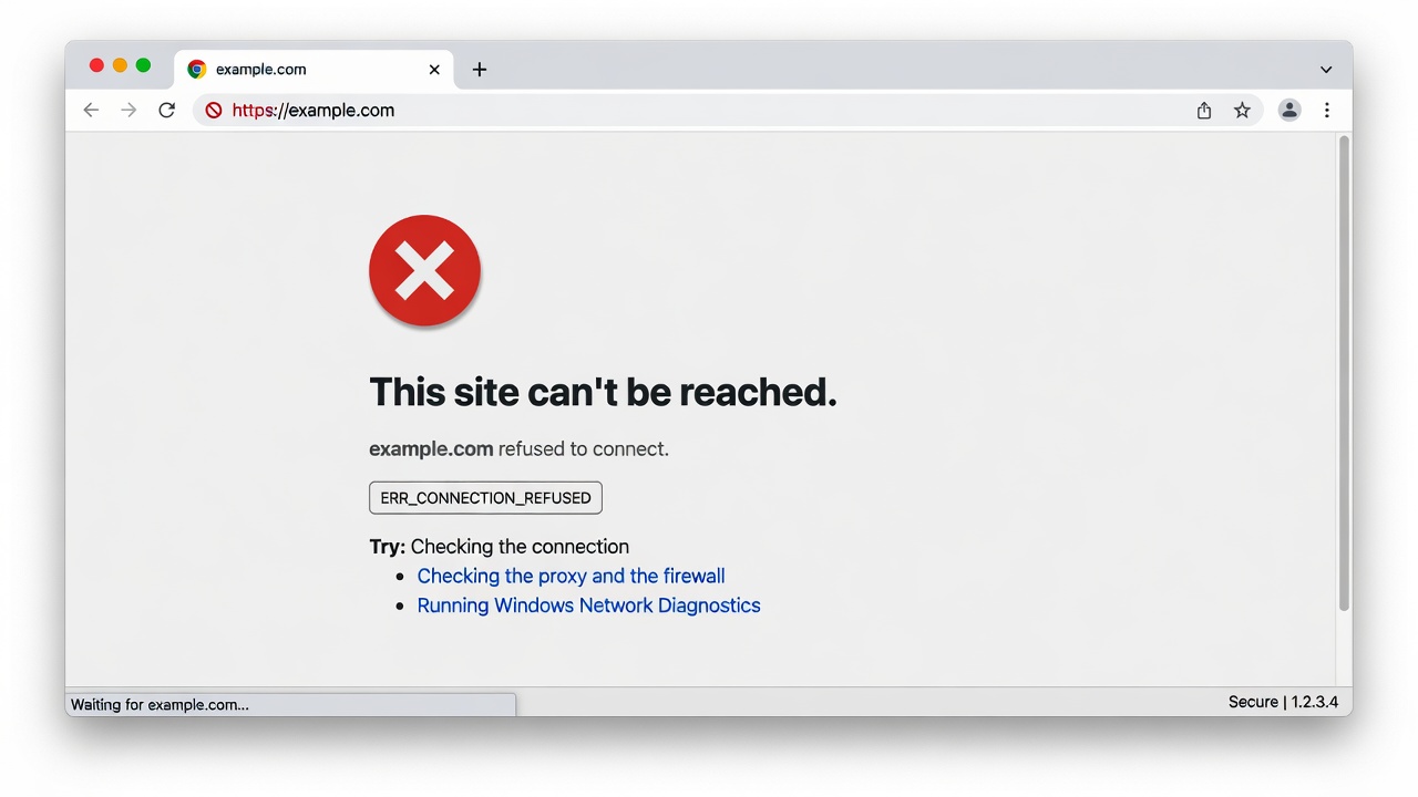 ERR_CONNECTION_REFUSED Error