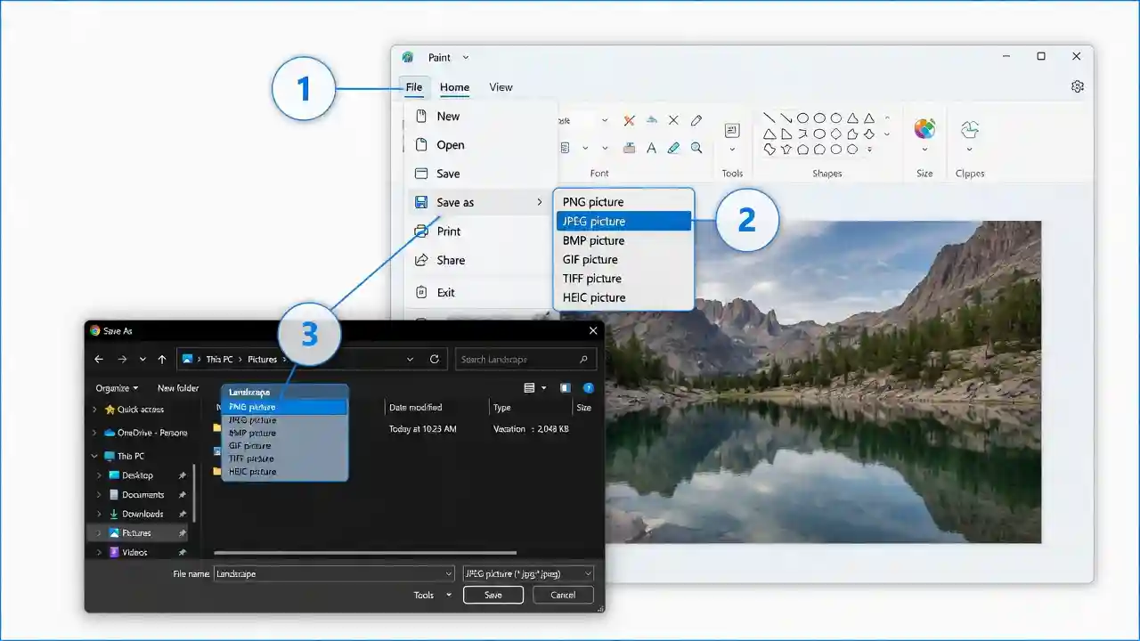 Convert PNG to JPG on Windows