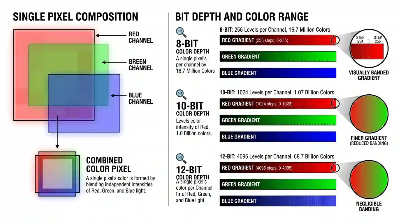 RGB color channels (Red, Green, Blue)