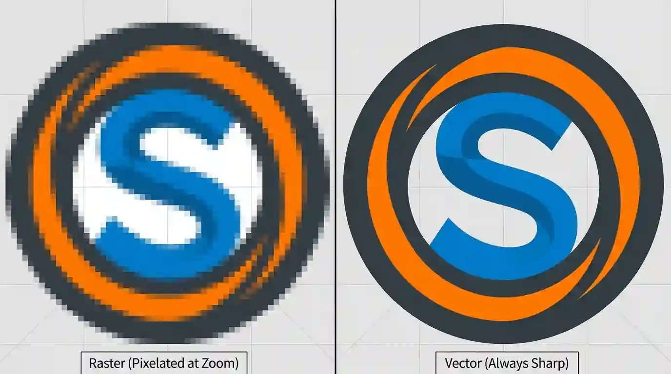 Raster vs Vector logo
