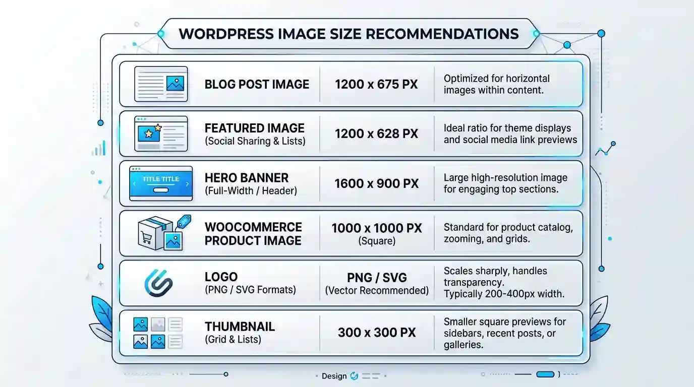 Best WordPress Image Sizes Chart