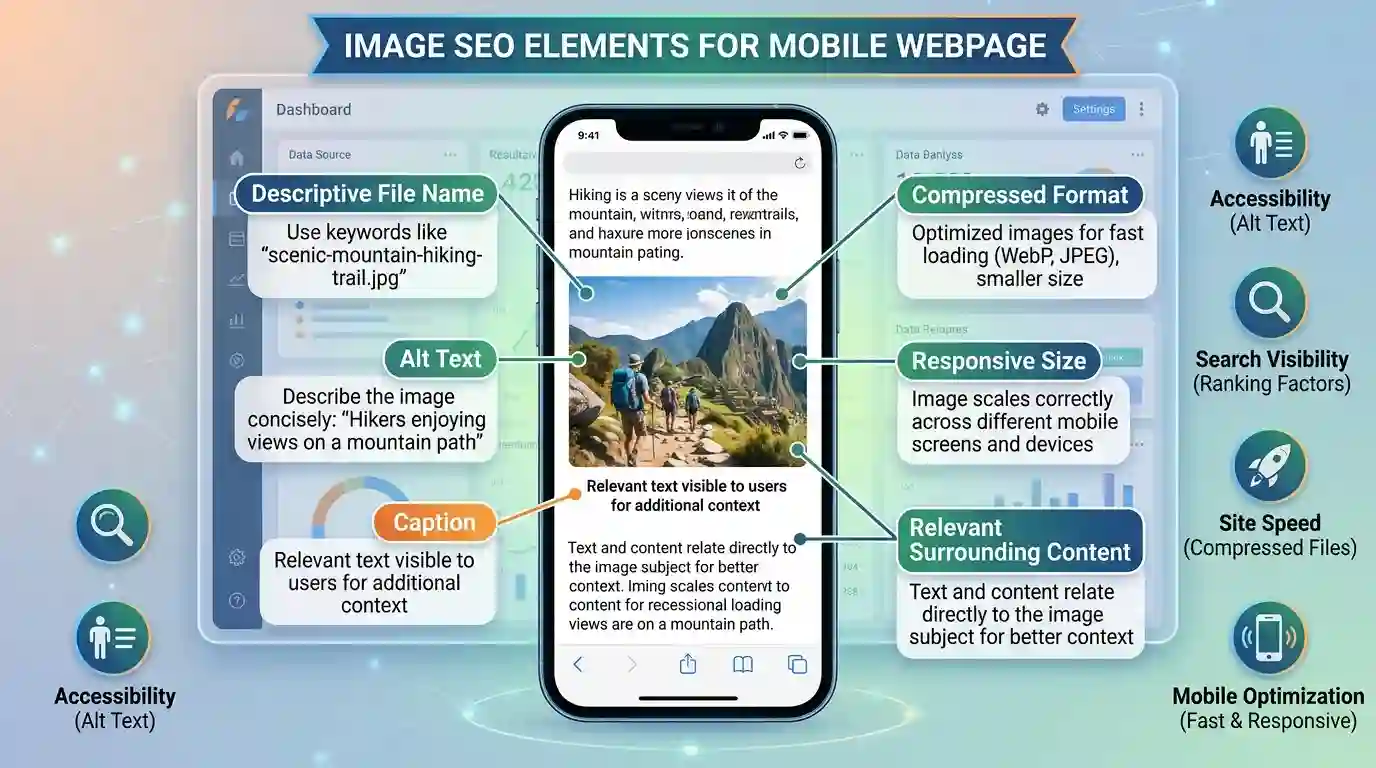 SEO elements for a mobile webpage