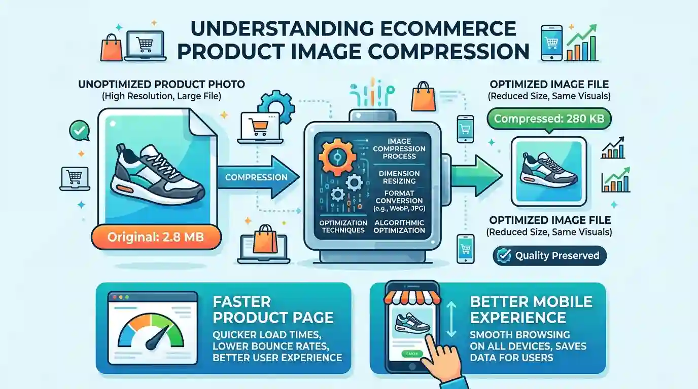 product image compression process for an ecommerce store