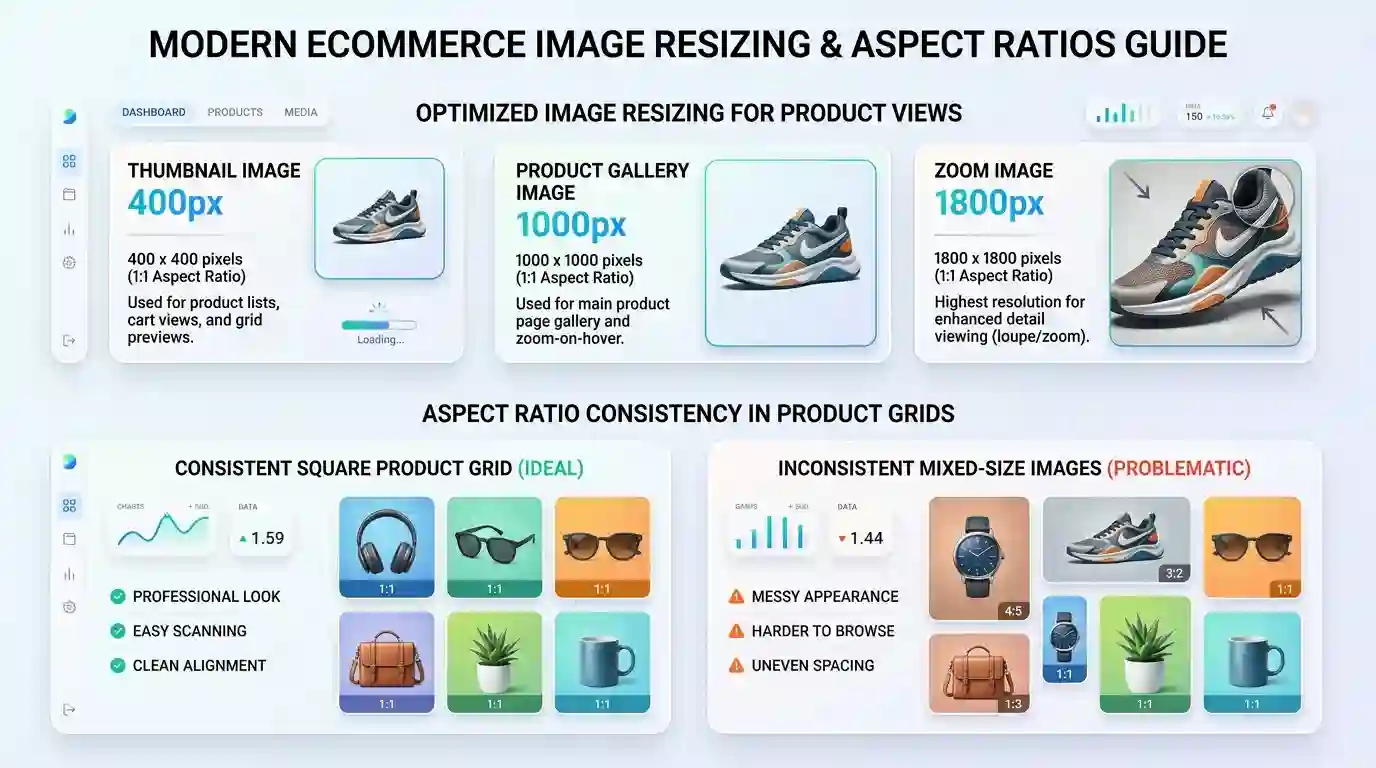 product image resizing and aspect ratios